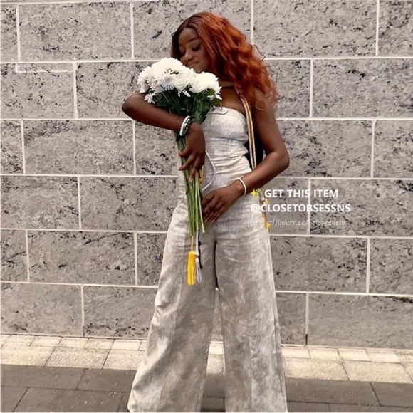 ZARA Printed linen blend jumpsuit 8217/072 - Picture 2 of 14